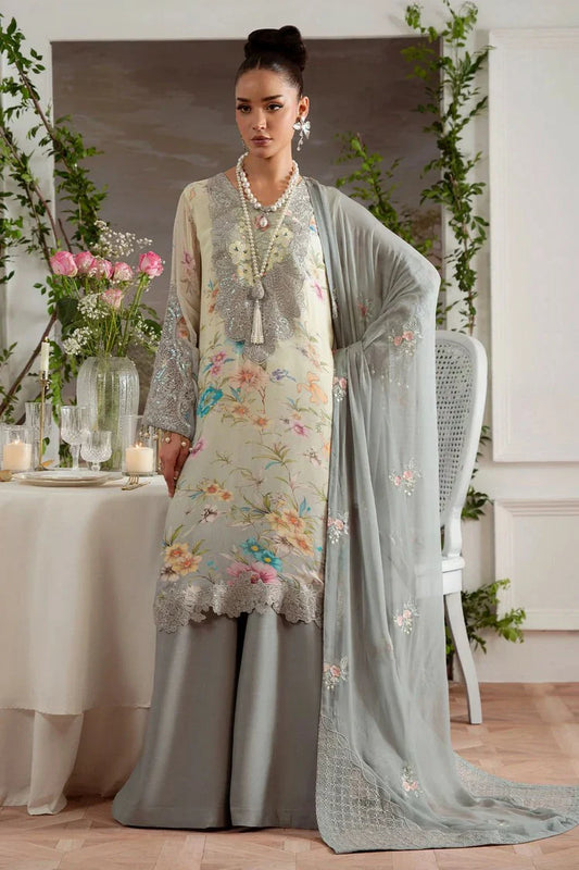 Nureh - Amaya Embroidered & Printed Chiffon Collection Vol 4 - AM-27 - Unstitched