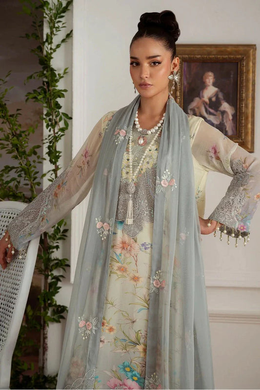 Nureh - Amaya Embroidered & Printed Chiffon Collection Vol 4 - AM-27 - Unstitched