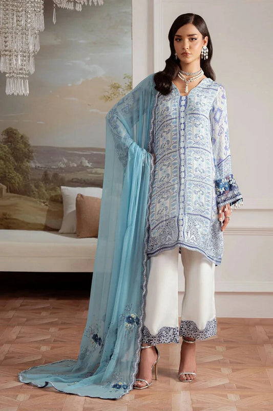 Nureh - Amaya Embroidered & Printed Chiffon Collection Vol 4 - AM-28 - Unstitched