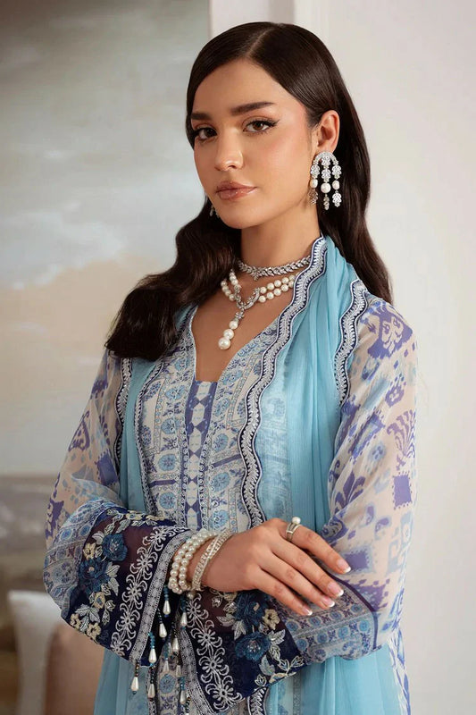 Nureh - Amaya Embroidered & Printed Chiffon Collection Vol 4 - AM-28 - Unstitched
