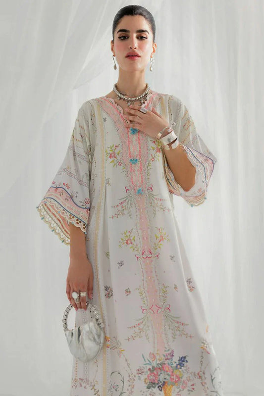 Qalamkar - Luxe Silk Festive Collection - LK-08 BIANCA - Unstitched