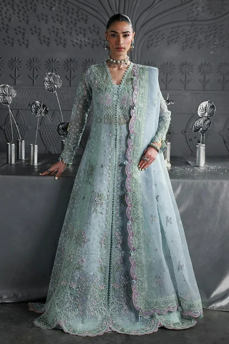 Qalamkar - Elirah Formals - MF-08 SERENE AQUA - Unstitched
