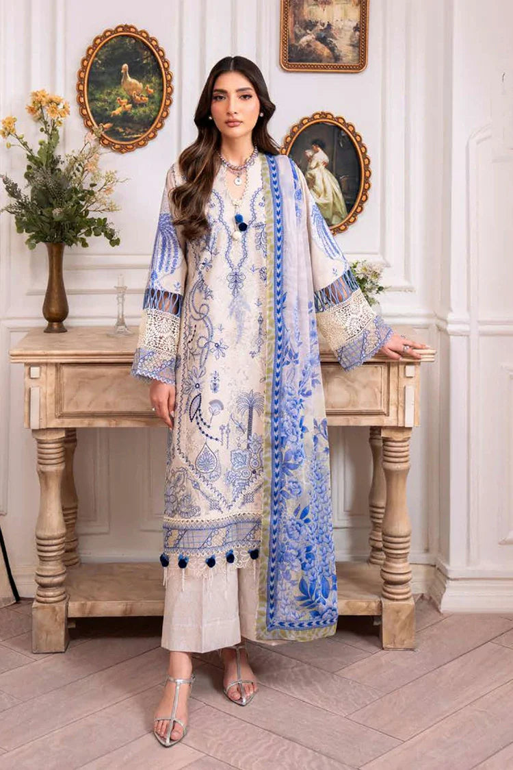 Roheenaz - Aezel Fall Embroidered Cambric Collection - 3A Eleen - Unstitched