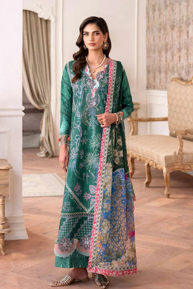 Roheenaz - Aezel Fall Embroidered Cambric Collection - 3B Maham - Unstitched