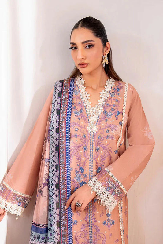 Roheenaz - Aezel Fall Embroidered Cambric Collection - 4B Wareesha - Unstitched