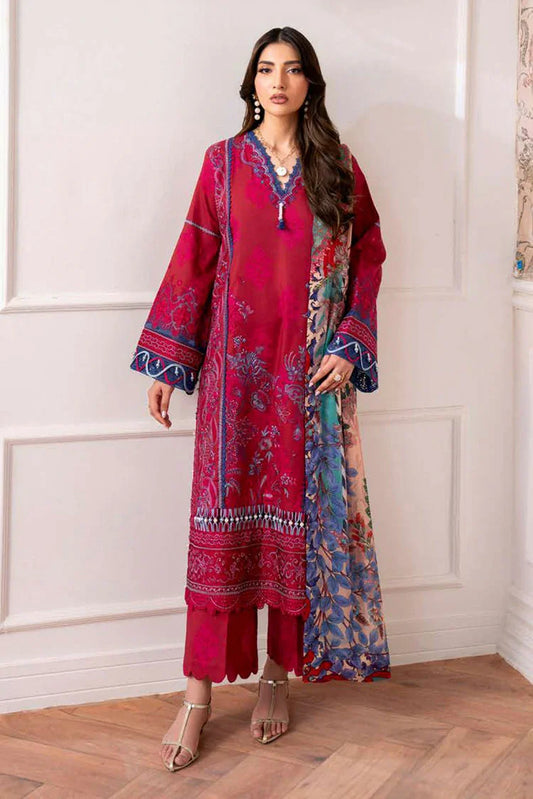 Roheenaz - Aezel Fall Embroidered Cambric Collection - 5B Oriva - Unstitched