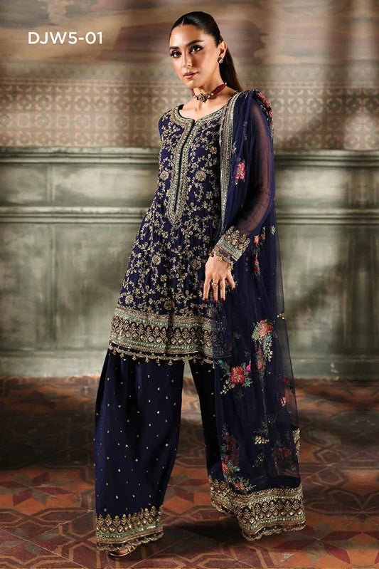 Charizma - Dastan-e-Jashan Premium Chiffon Collection Limited Edition Vol 1 - DJW5-01 - Unstitched