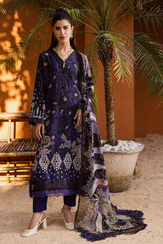 Nureh - Gardenia Embroidered Viscose Slub Linen Collection Vol 1 - NWG-88 - Unstitched