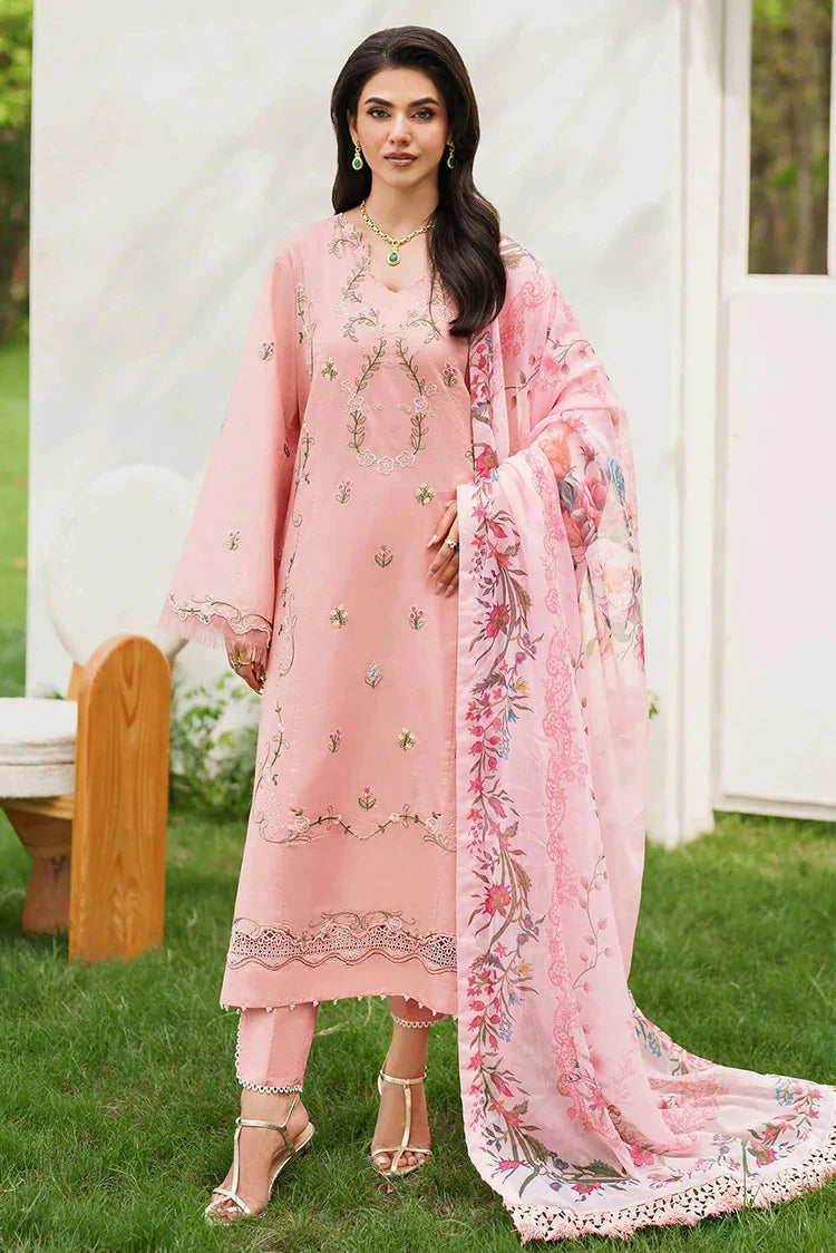 Asifa & Nabeel - Eden Cambric Collection - Serene Blush ECU25-01 - Unstitched