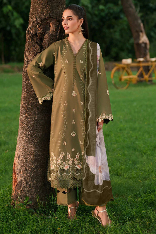 Asifa & Nabeel - Eden Cambric Collection - Gardenia Grace ECU25-09 - Unstitched