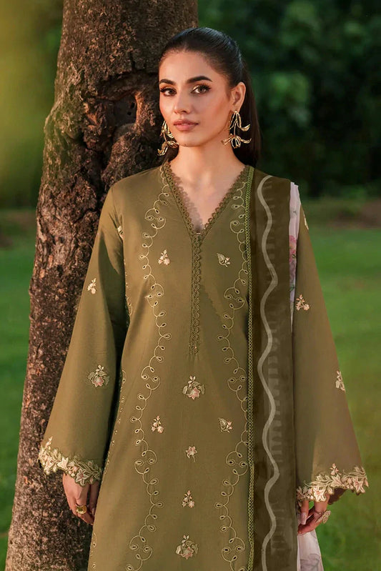 Asifa & Nabeel - Eden Cambric Collection - Gardenia Grace ECU25-09 - Unstitched