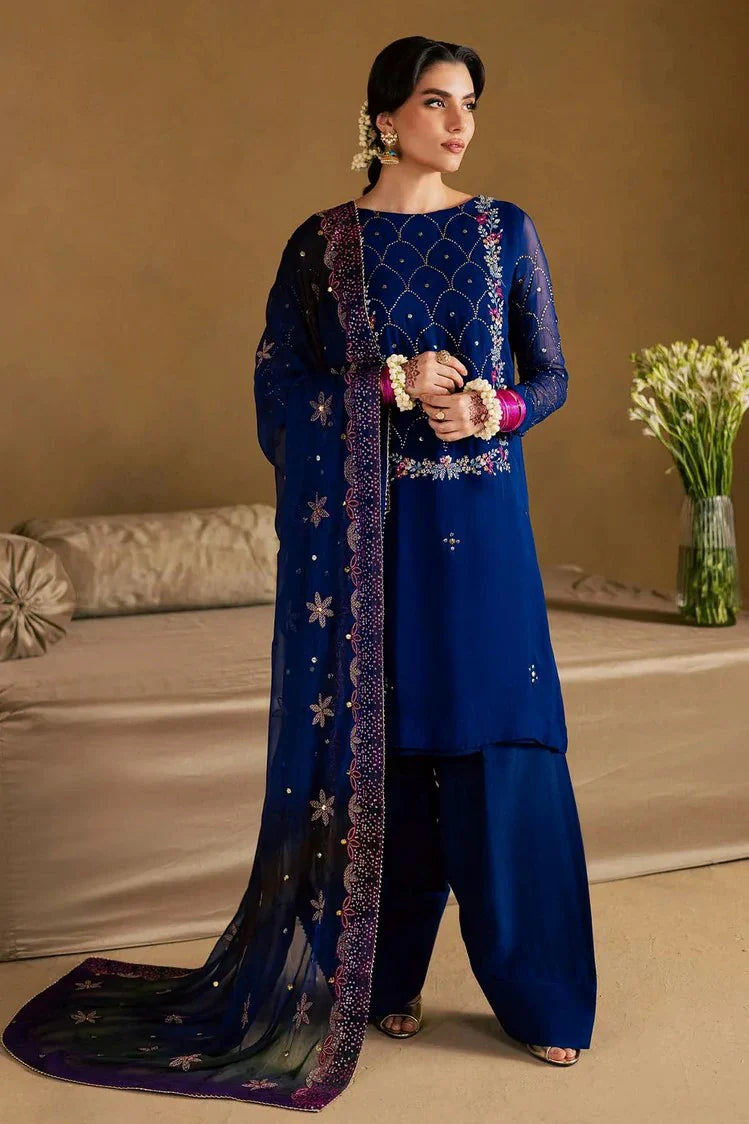 Nureh - Mukeshkari Embroidered Mukesh Chiffon Collection Vol 2 - MK-15 - Unstitched