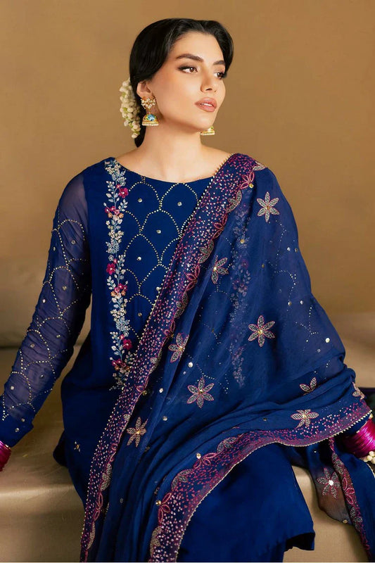 Nureh - Mukeshkari Embroidered Mukesh Chiffon Collection Vol 2 - MK-15 - Unstitched
