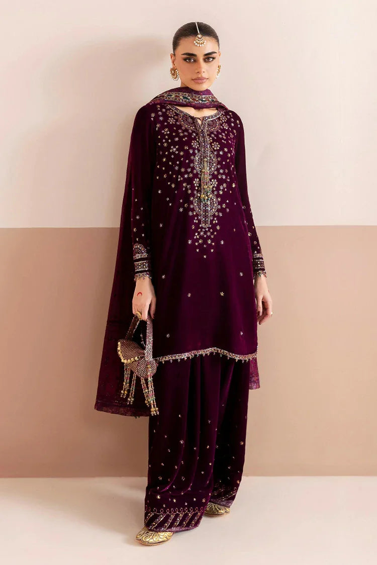 Jazmin - Chaandani Luxury Velvet Formals - CVF D-05 ROSHANEH - Unstitched