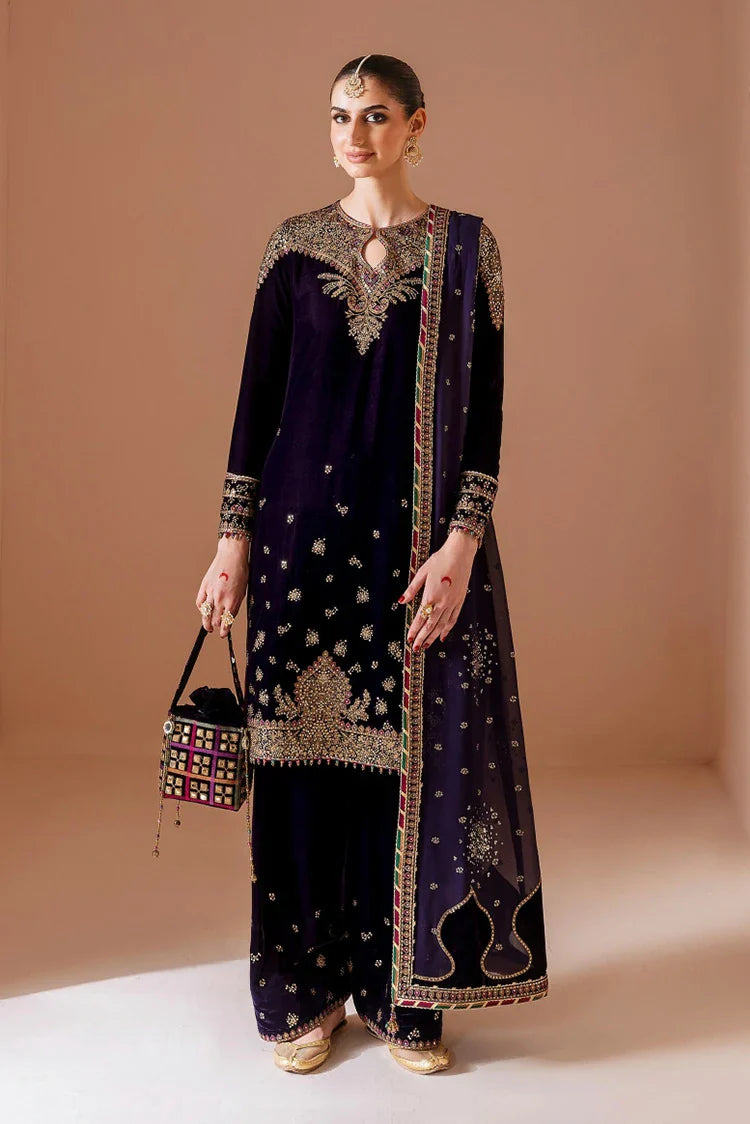 Jazmin - Chaandani Luxury Velvet Formals - CVF D-08 NILOFER - Unstitched