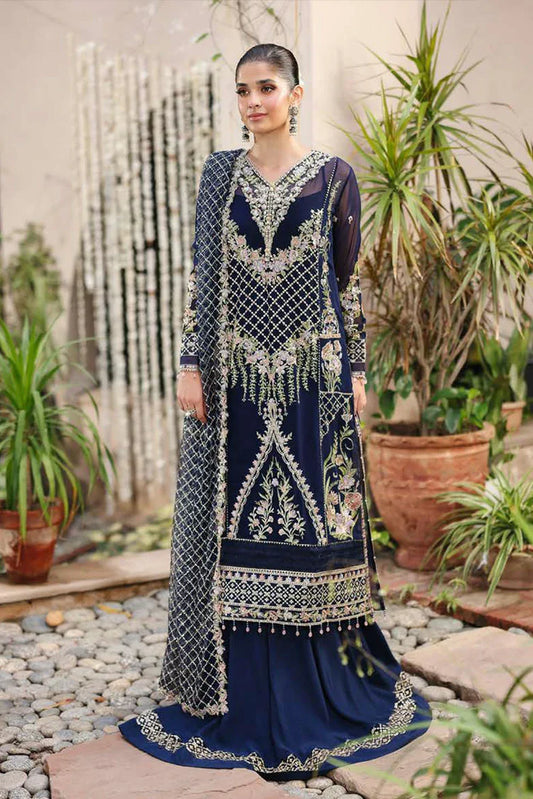 Roheenaz - Aangan Chiffon Collection - RUNCH250103 NILOFAR - Unstitched