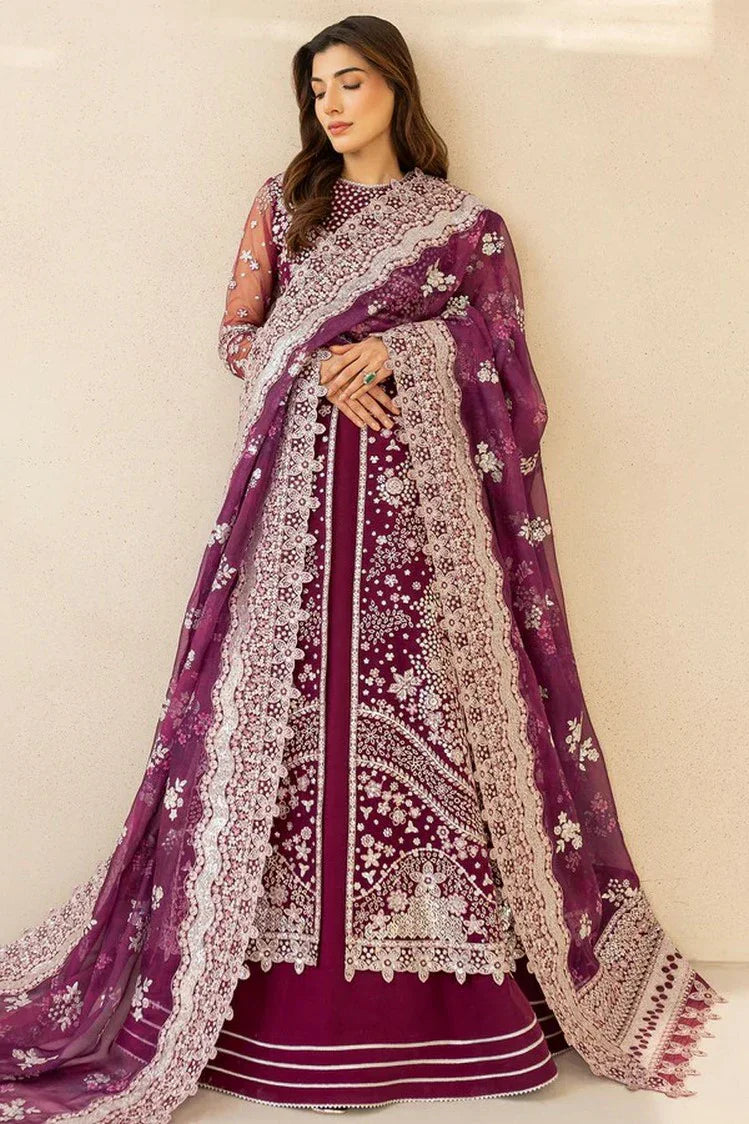 Farasha - Luzella Premium Formals - 02-MERLOT DUST - Unstitched