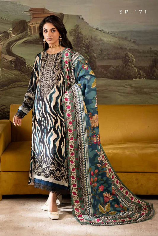Nureh - Signature Prints Printed Doria Linen Collecton Vol 2 - SP-171 - Unstitched