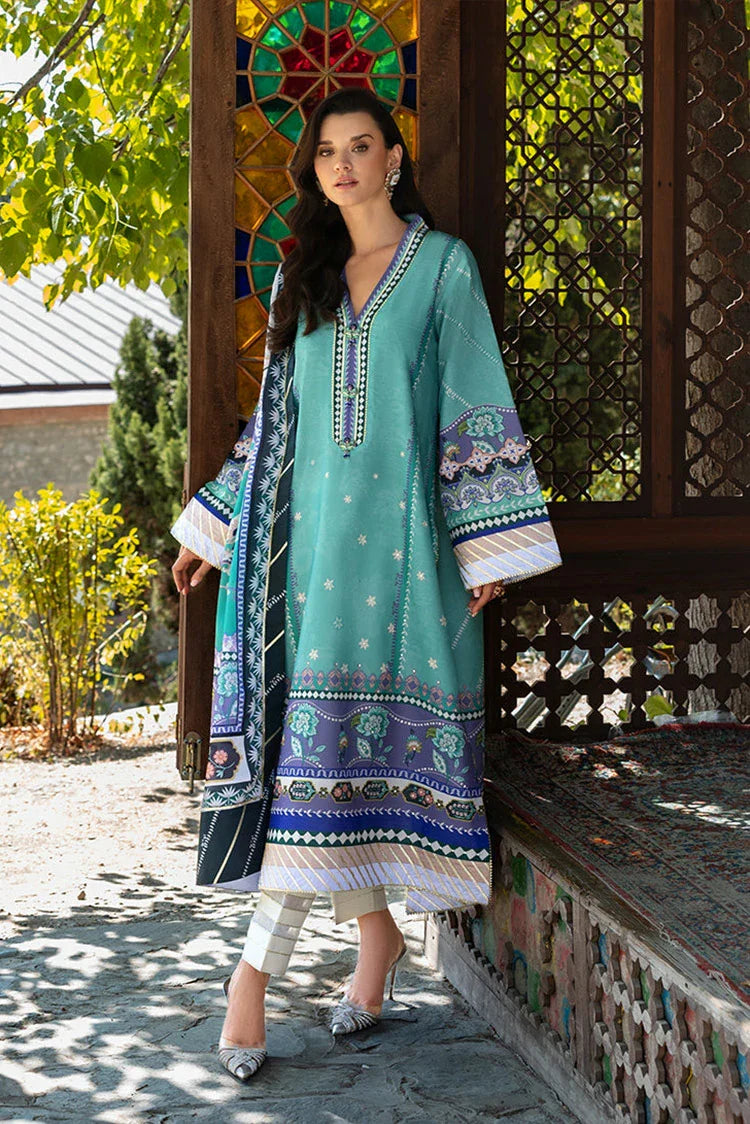 Mushq - Nirvana Printed Silk Collection - HUNPS 250110 Lunar Dew - Unstitched