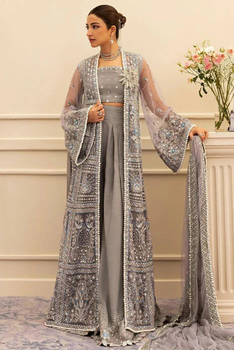 Sadaf Fawad Khan - Siraa Festive Luxe Collection - 04 Overcast Whisper - Unstitched