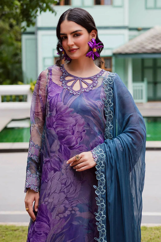 Nureh - Ballerina Embroidered Chiffon Collection Vol 3 - NU2-185 - Unstitched