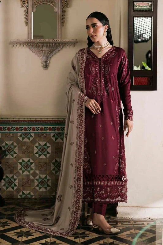 Nureh - Exclusive Embroidered Twill Linen Marina Collection - NE-176 - Unstitched