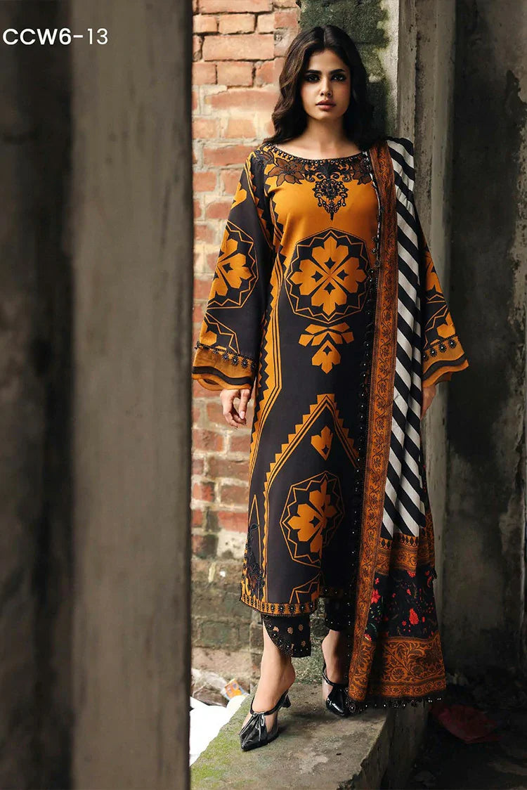 Charizma - Combination Embroidered Linen Collection Vol 2 - CCW6-13 - Unstitched