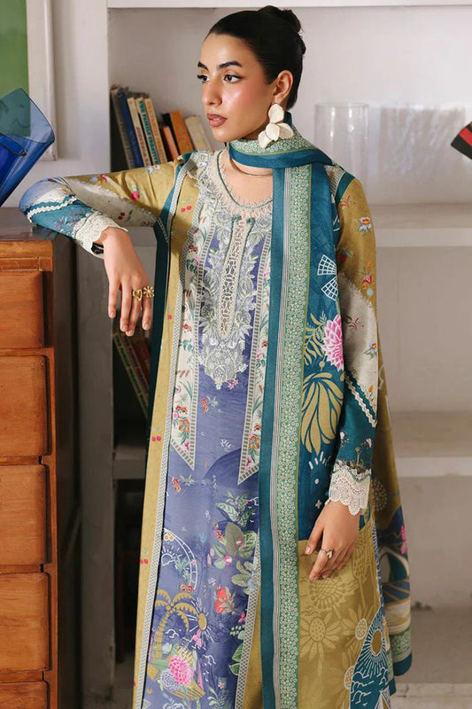 Qalamkar - Qprints Fall Collection - QW-10 (A) ALINA - Unstitched