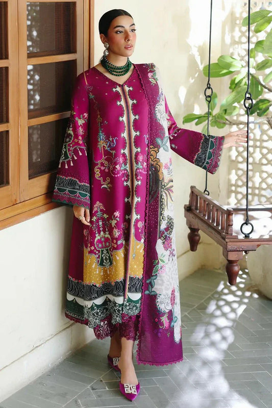 Qalamkar - Qprints Fall Collection - QW-04 (B) LACEY - Unstitched