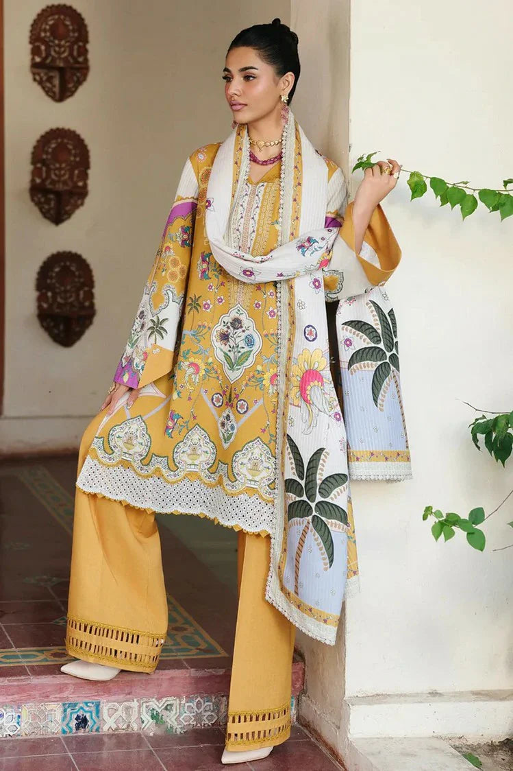 Qalamkar - Qprints Fall Collection - QW-07 (A) CELINA - Unstitched