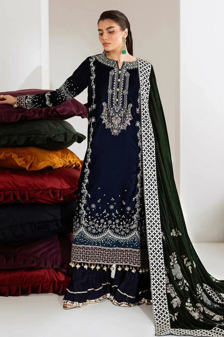Nureh - Maya Embroidered Velvet Collection Vol 2 - NW-109 - Unstitched