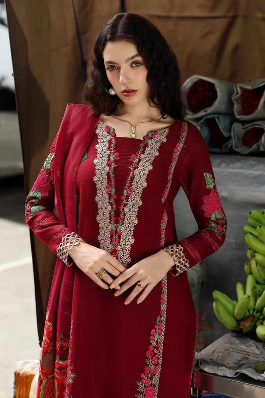 Charizma - Poshima Embroidered Peach Leather Collection Vol 1 - PSW5-01 - Unstitched
