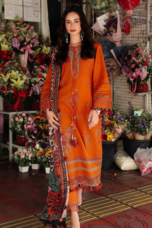 Charizma - Poshima Embroidered Peach Leather Collection Vol 1 - PSW5-03 - Unstitched