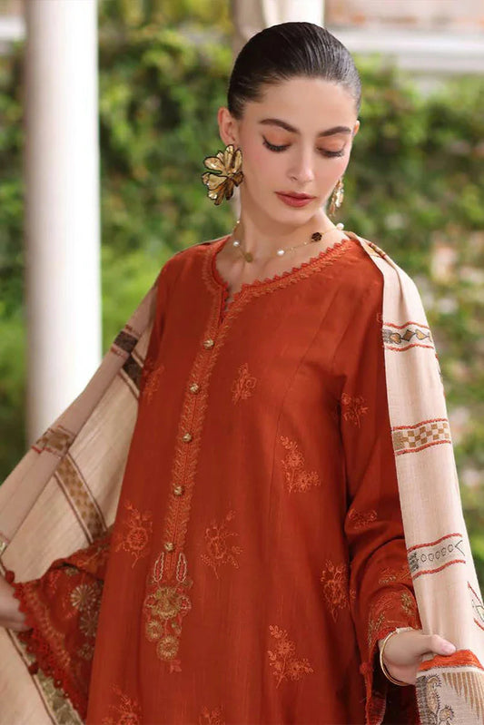 Noor by Saadia Asad - Noor Winter Pashmina Shawl - D10-Rustique - Unstitched