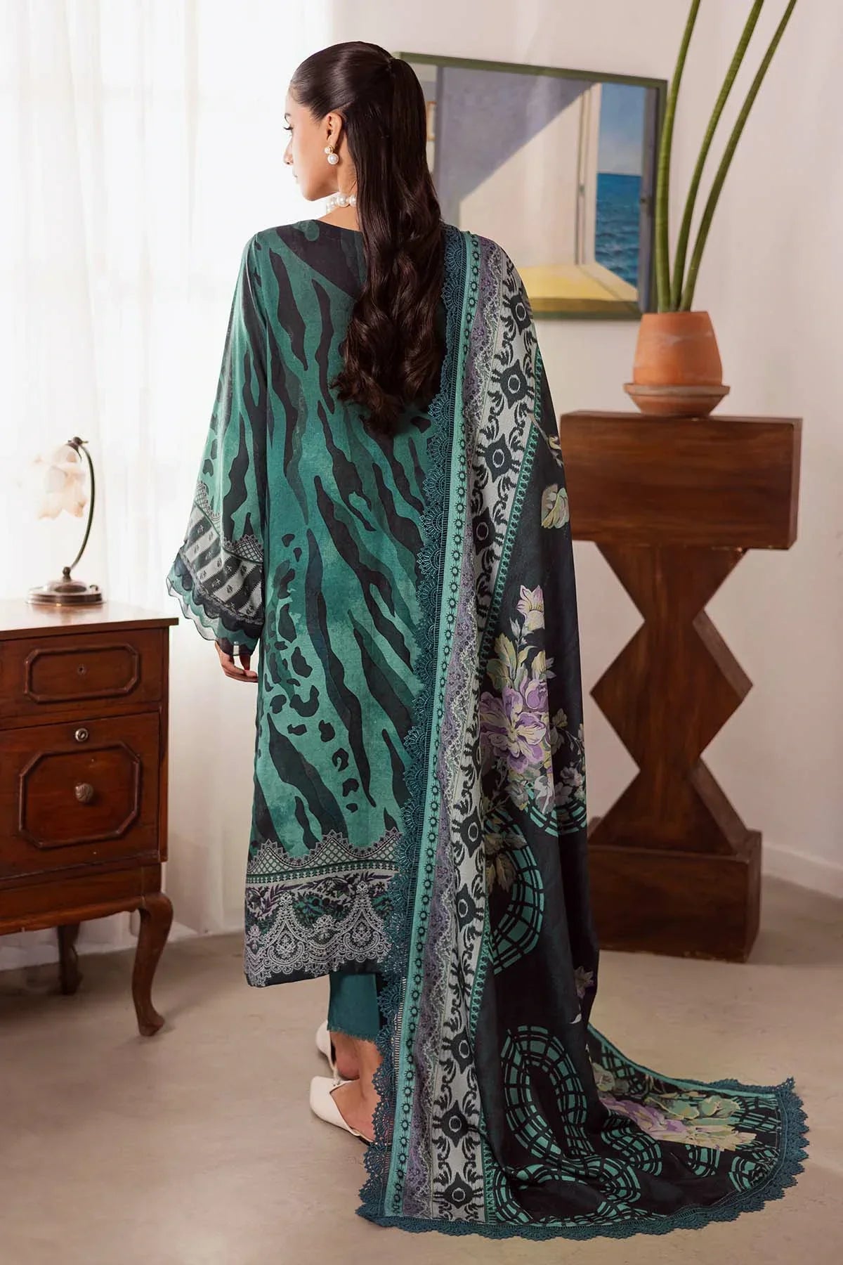 Nureh - Signature Prints Printed Linen Jacquard Collecton Vol 4 - SP-190 - Unstitched