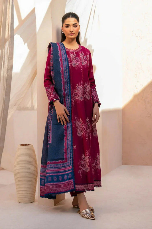 Xenia - Rang E Khizaan Winter Slub Collection - AFAZA-D-10 - Unstitched