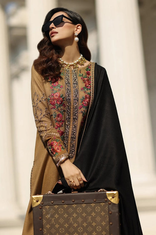 Charizma - Signature Embroidered Peach Leather & Velvet Collection - CSW5-05 - Unstitched