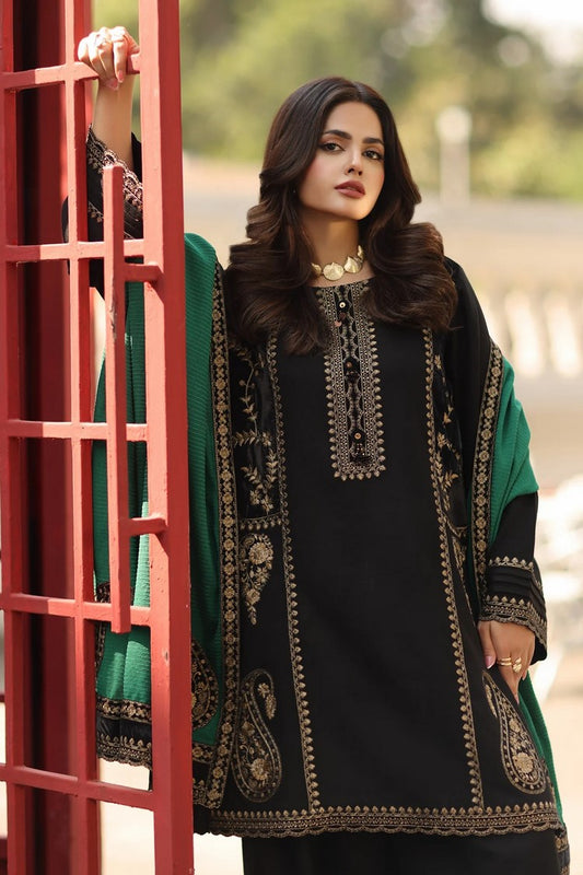 Charizma - Signature Embroidered Peach Leather & Velvet Collection - CSW5-06 - Unstitched