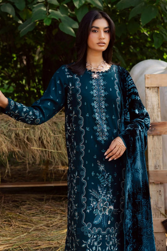 Nureh - Exclusive Luxury Unstitched Peach Leather Collection Vol 2 - NE-186 - Unstitched