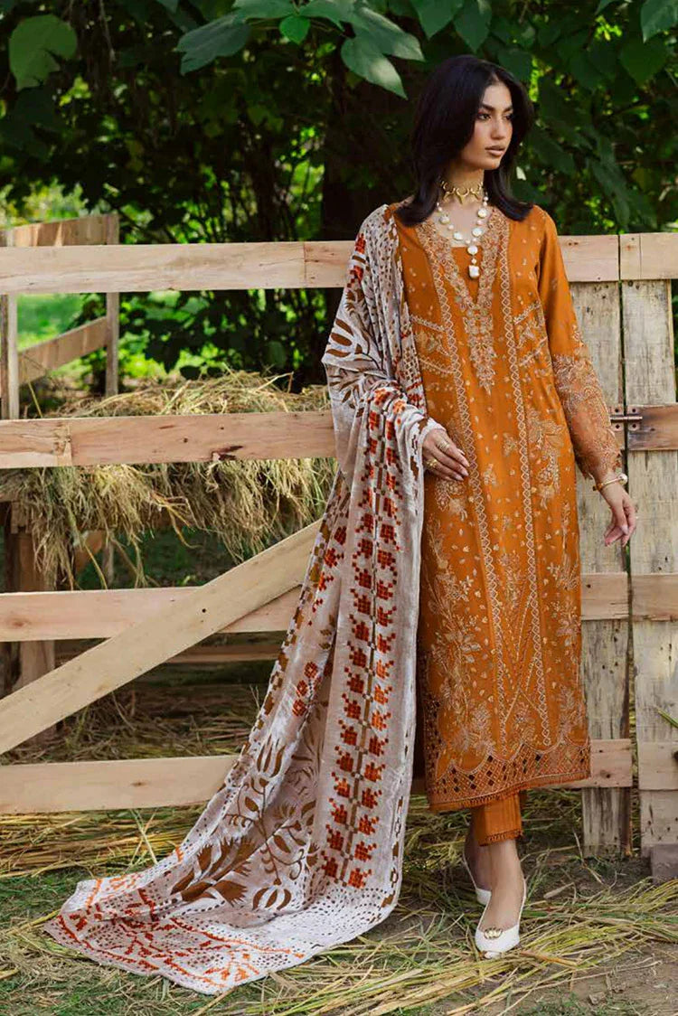 Nureh - Exclusive Luxury Unstitched Peach Leather Collection Vol 2 - NE-188 - Unstitched