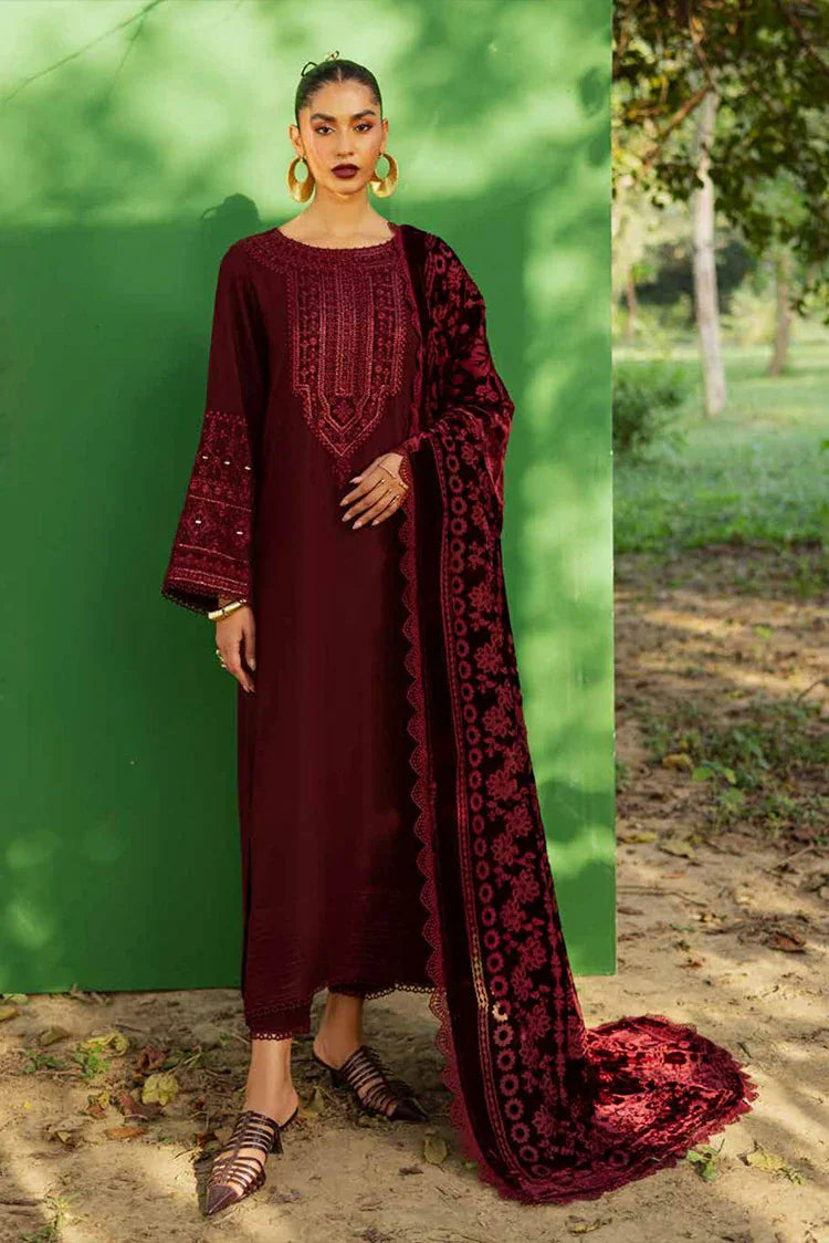 Nureh - Exclusive Luxury Unstitched Peach Leather Collection Vol 2 - NE-189 - Unstitched