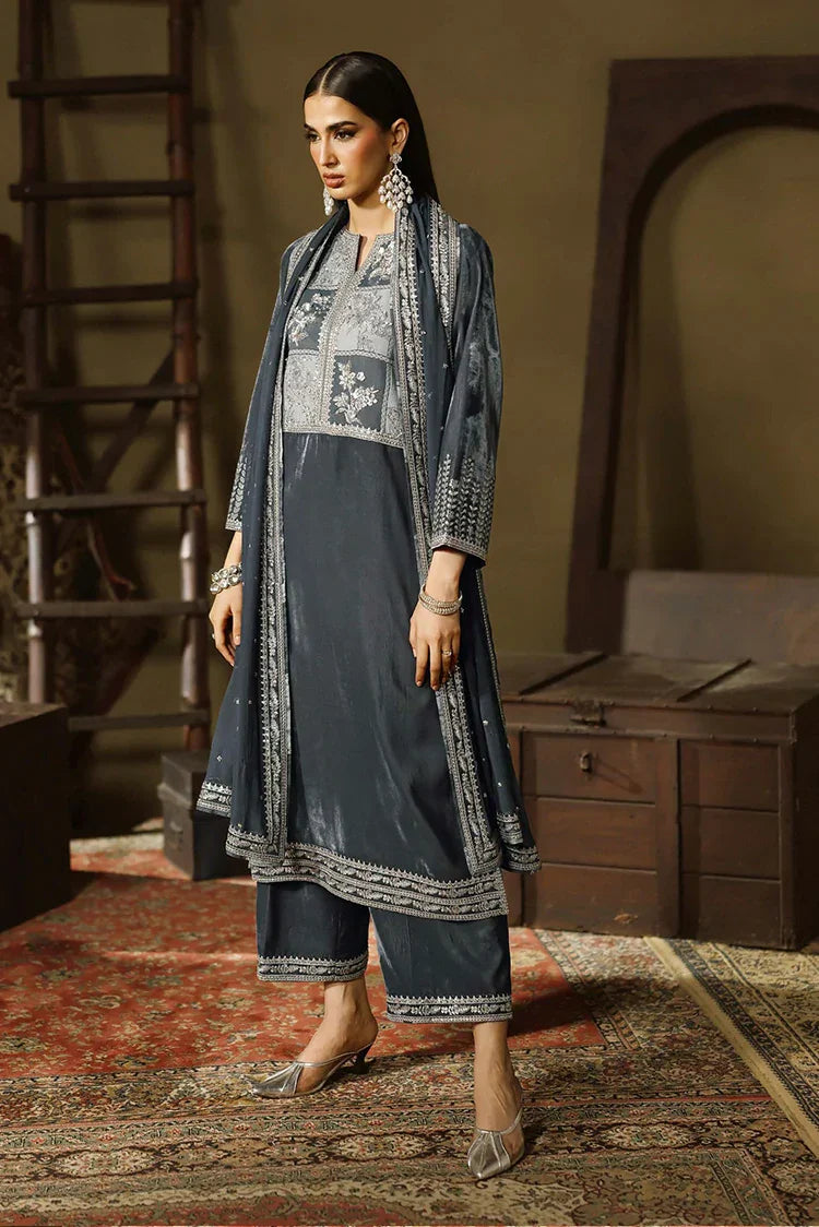 Charizma - Signora Premium Embroidered Velvet & Adda Work Collection Vol 1 - CVT5-03 - Unstitched