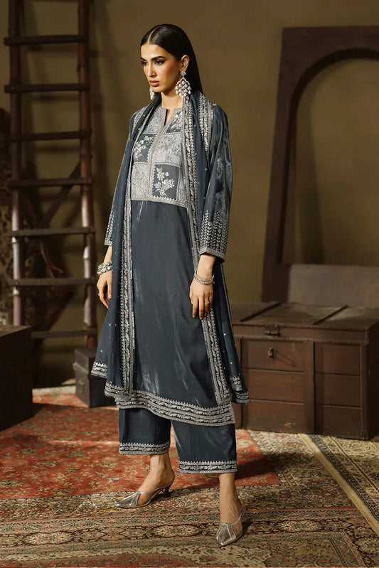 Charizma - Signora Premium Embroidered Velvet & Adda Work Collection Vol 1 - CVT5-03 - Unstitched