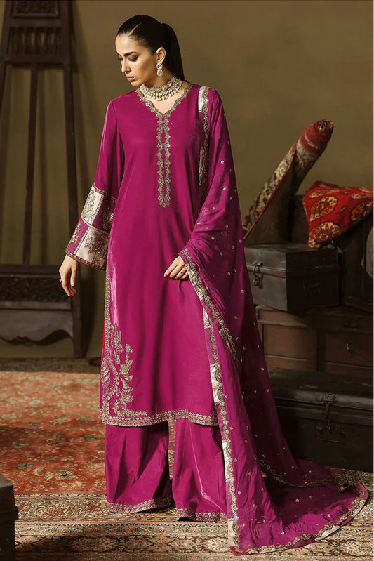 Charizma - Signora Premium Embroidered Velvet & Adda Work Collection Vol 1 - CVT5-08 - Unstitched