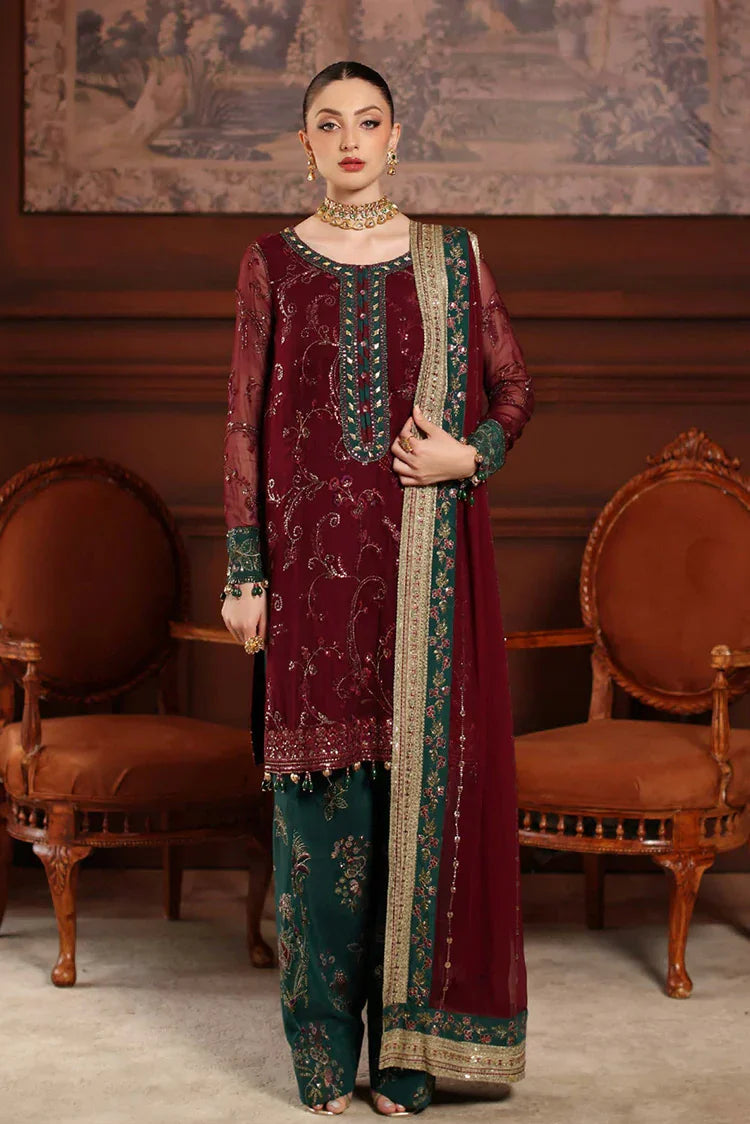 Nureh - Alfaaz Festive Embroidered & Embellished Chiffon Collection - NL-90 - Unstitched