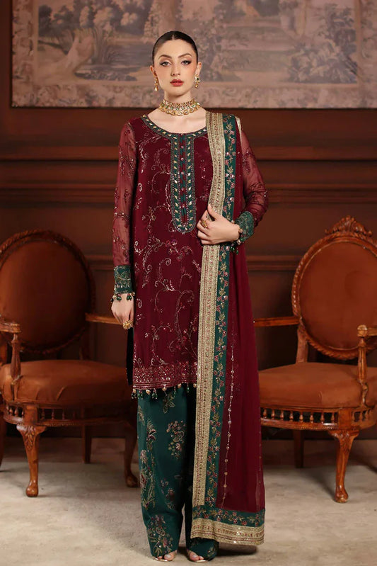 Nureh - Alfaaz Festive Embroidered & Embellished Chiffon Collection - NL-90 - Unstitched