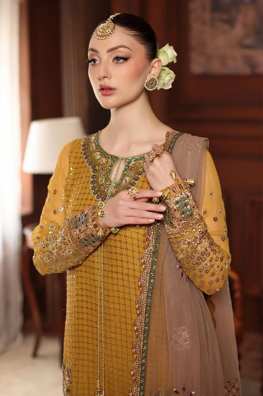 Nureh - Alfaaz Festive Embroidered & Embellished Chiffon Collection - NL-92 - Unstitched