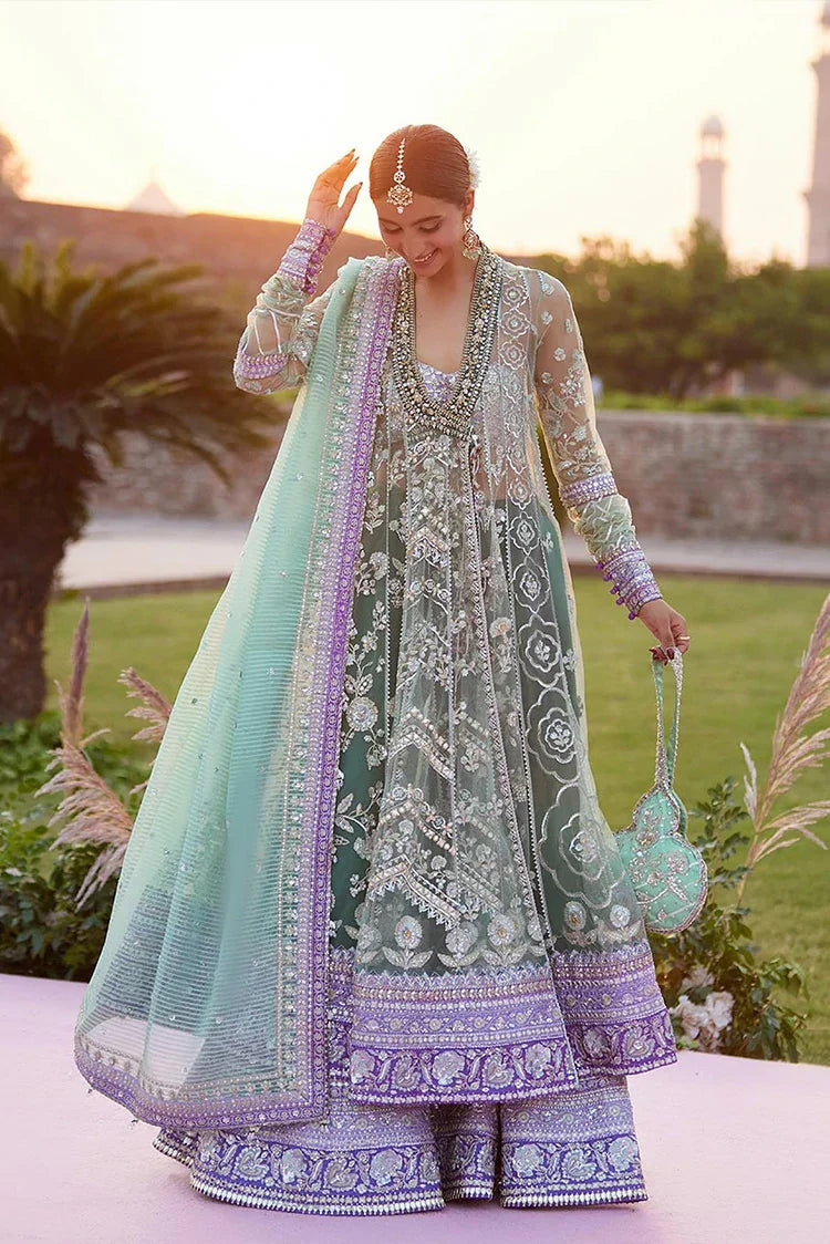 Zaha - Gossamer Wedding Festive Collection - ZARQAH - E- PISTACHIO ZC25-03 - Unstitched