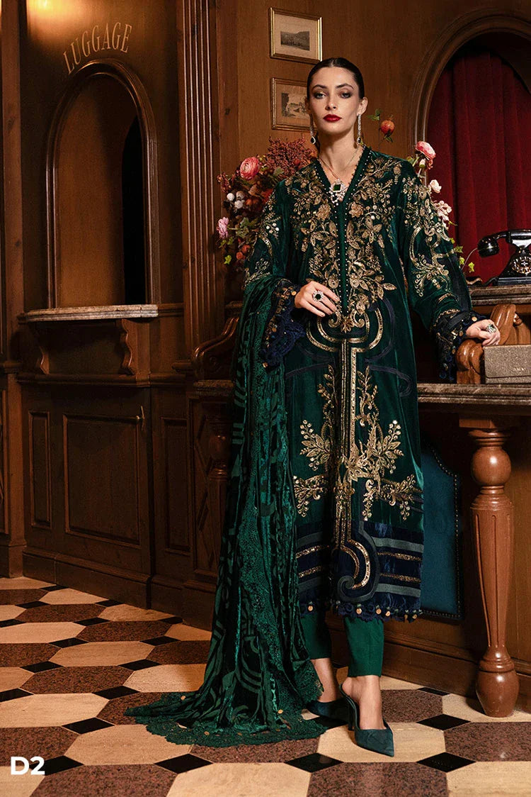 Maria B - Winter Luxe Linen Collection - WL-1302 - Unstitched