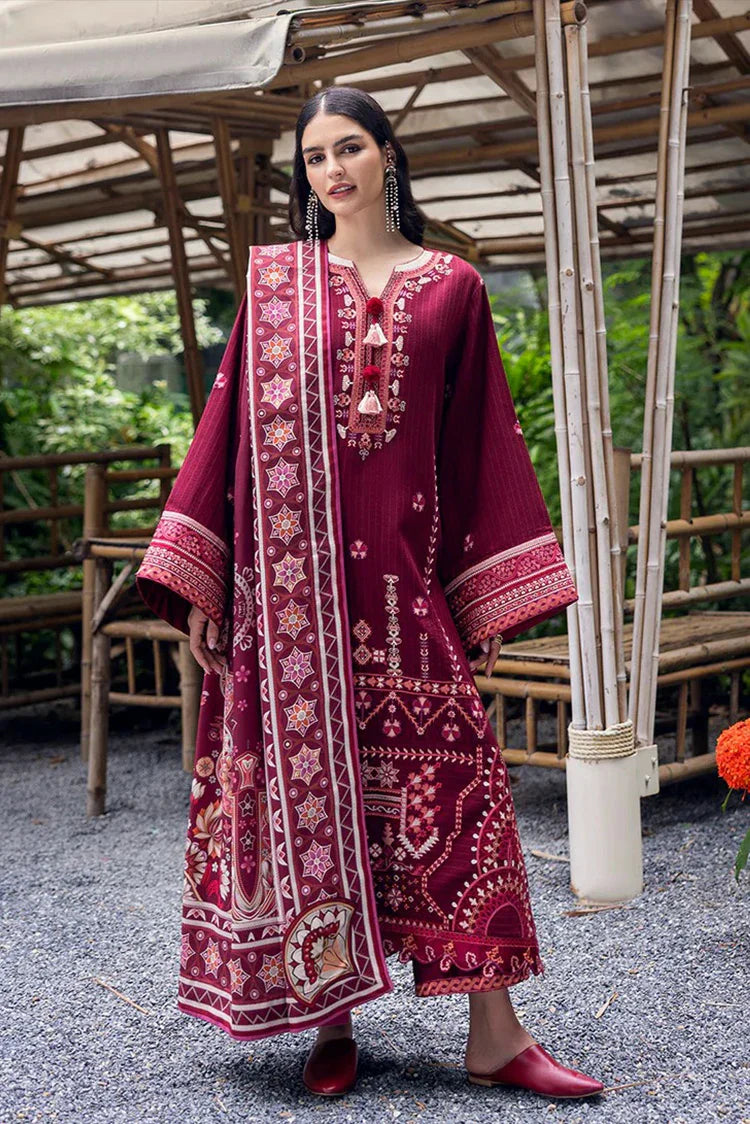 Mushq - Hemline Symphony Karandi Collection - 03U-Emerald Glimmer - Unstitched